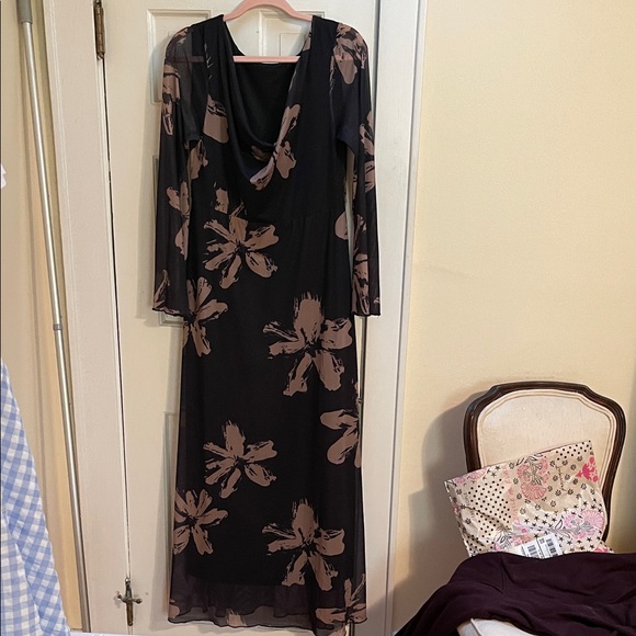 Commense Boheme Printed Cowl Neck Floral maxi Dress - Picture 4 of 12